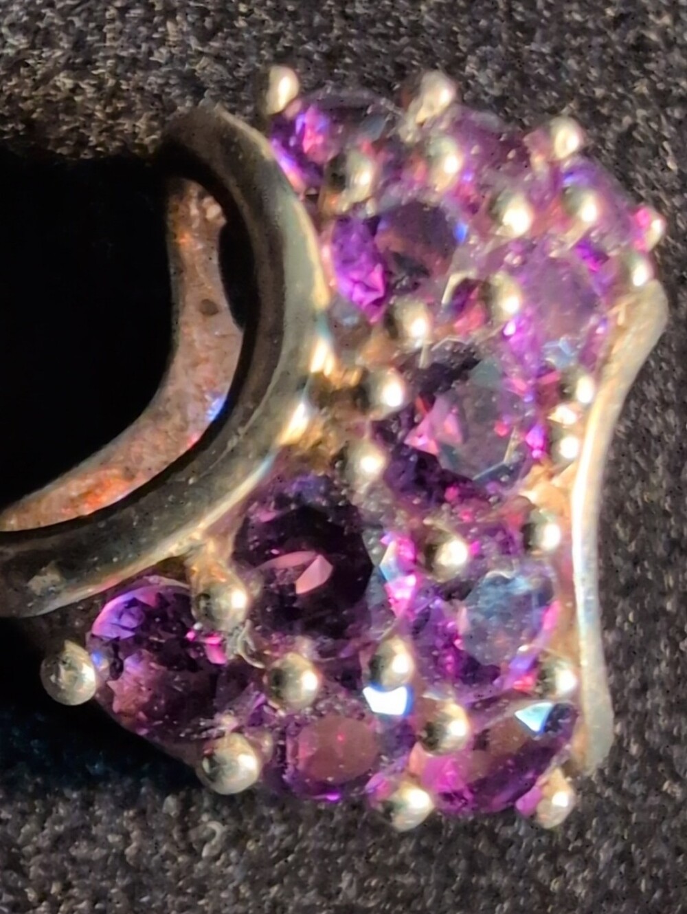 Amethyst 925 Sterling Silver Slide Pendant 3.25g